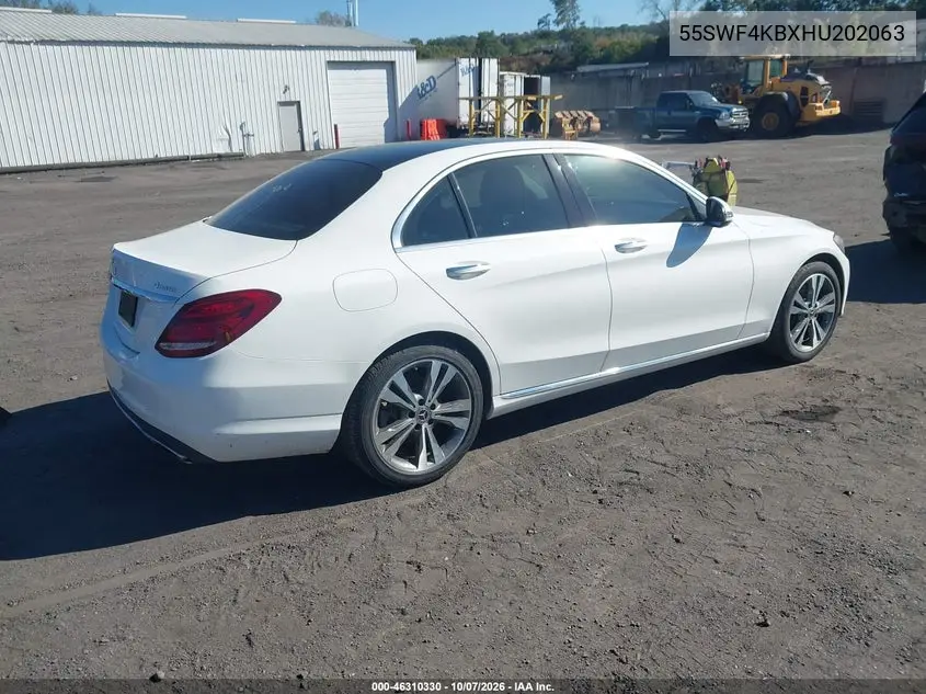 2017 MERCEDES C-KLASSE VIN 55SWF4KBXHU202063 — фото 4