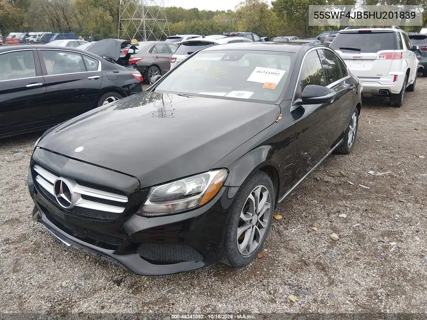 2017 MERCEDES C-KLASSE VIN 55SWF4JB5HU201839 — фото 2