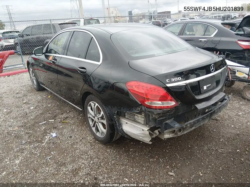 2017 MERCEDES C-KLASSE VIN 55SWF4JB5HU201839 — фото 3