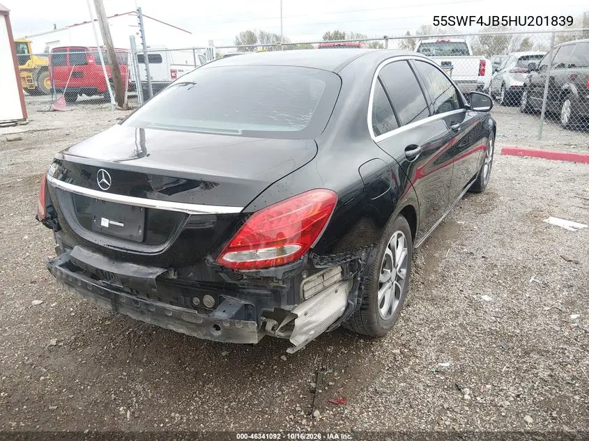 2017 MERCEDES C-KLASSE VIN 55SWF4JB5HU201839 — фото 4