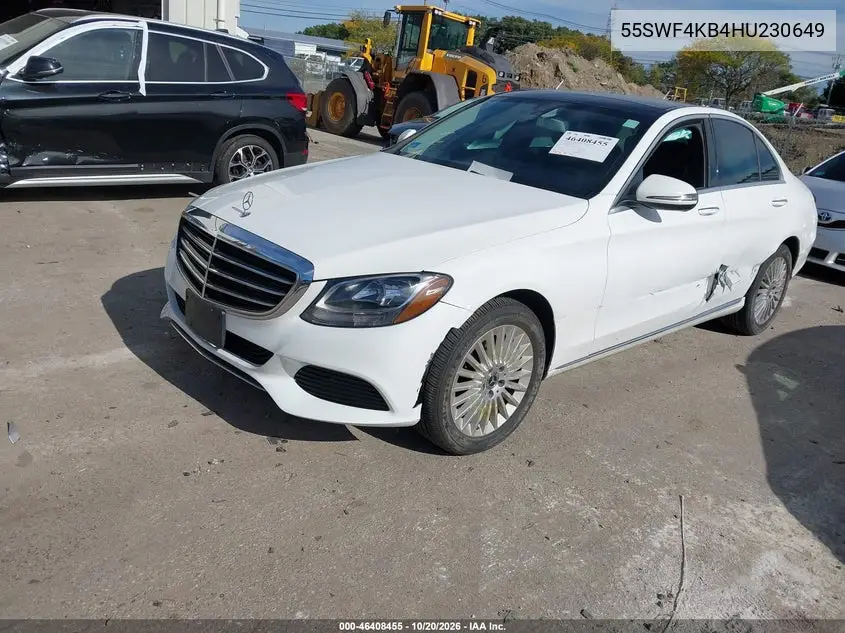 2017 MERCEDES C-KLASSE VIN 55SWF4KB4HU230649 — фото 2