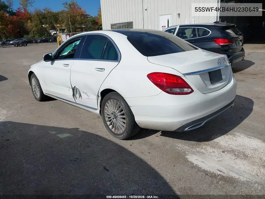 2017 MERCEDES C-KLASSE VIN 55SWF4KB4HU230649 — фото 3
