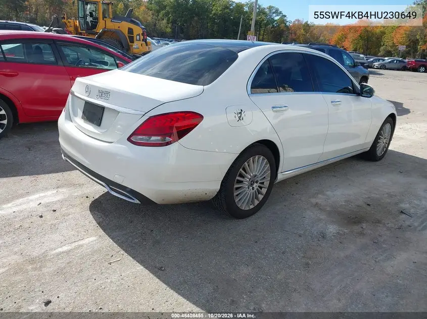 2017 MERCEDES C-KLASSE VIN 55SWF4KB4HU230649 — фото 4