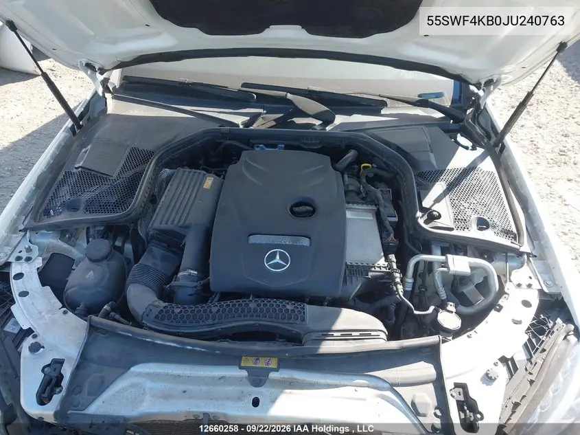 2018 MERCEDES C-KLASSE VIN 55SWF4KB0JU240763 — фото 10