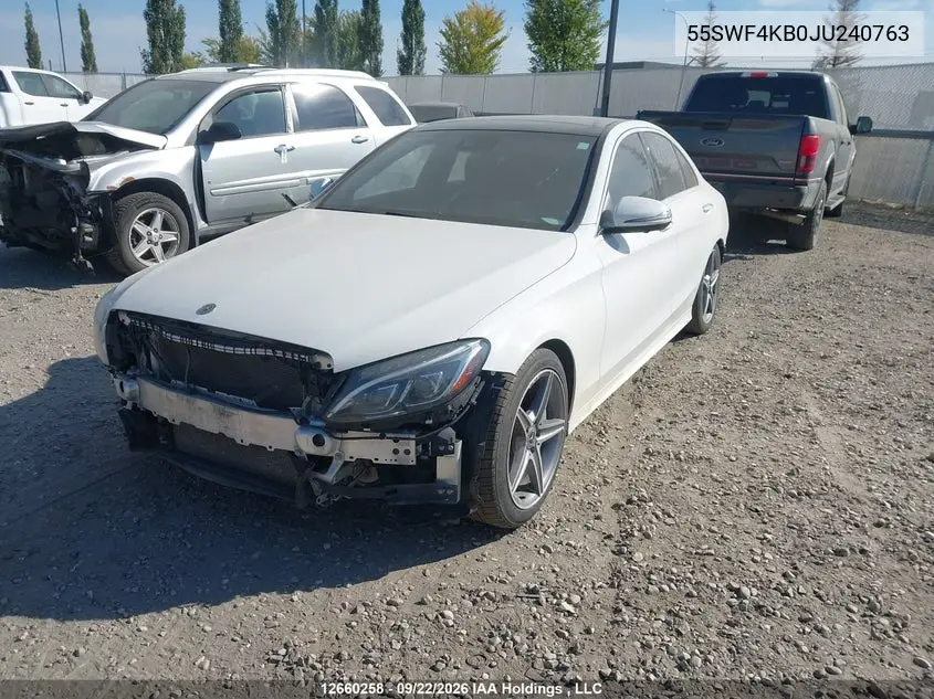 2018 MERCEDES C-KLASSE VIN 55SWF4KB0JU240763 — фото 2