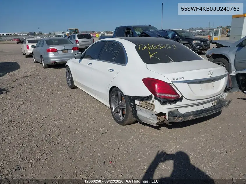 2018 MERCEDES C-KLASSE VIN 55SWF4KB0JU240763 — фото 3