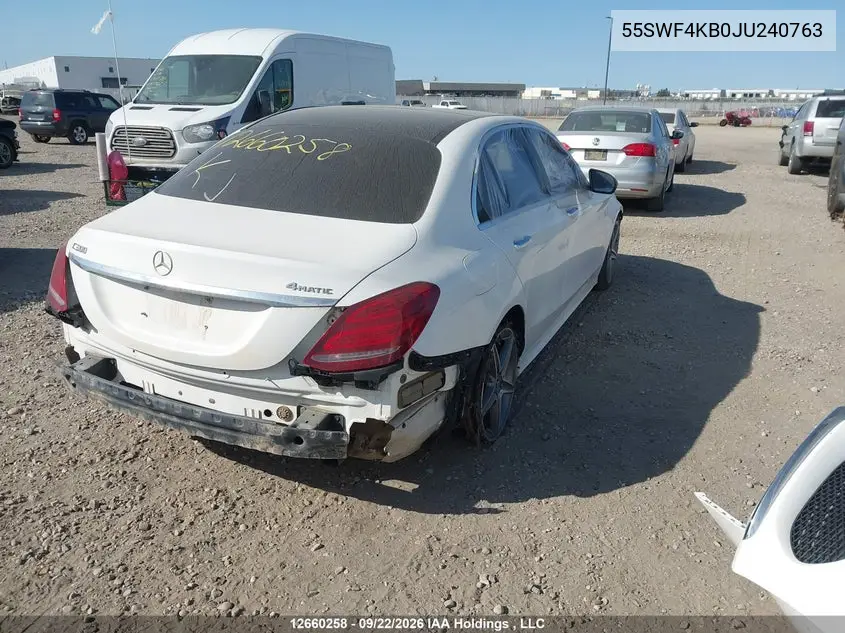 2018 MERCEDES C-KLASSE VIN 55SWF4KB0JU240763 — фото 4