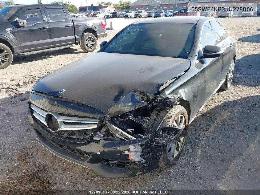 2018 MERCEDES C-KLASSE VIN 55SWF4KB3JU278066 — фото 2