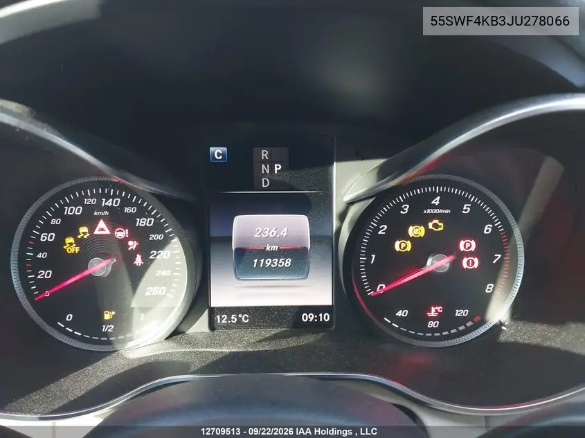 2018 MERCEDES C-KLASSE VIN 55SWF4KB3JU278066 — фото 7