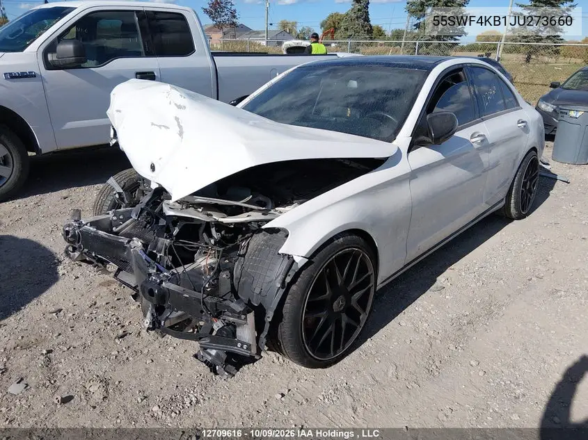 2018 MERCEDES C-KLASSE VIN 55SWF4KB1JU273660 — фото 2