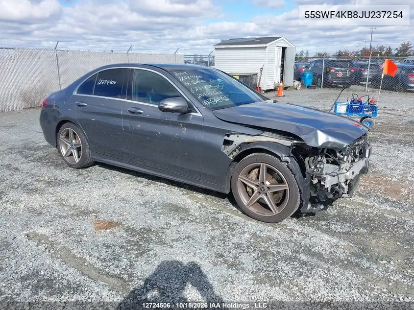 MERCEDES C-KLASSE 2018, VIN 55SWF4KB8JU237254