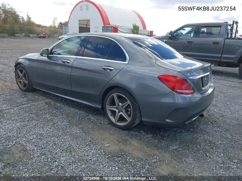 2018 MERCEDES C-KLASSE VIN 55SWF4KB8JU237254 — фото 3