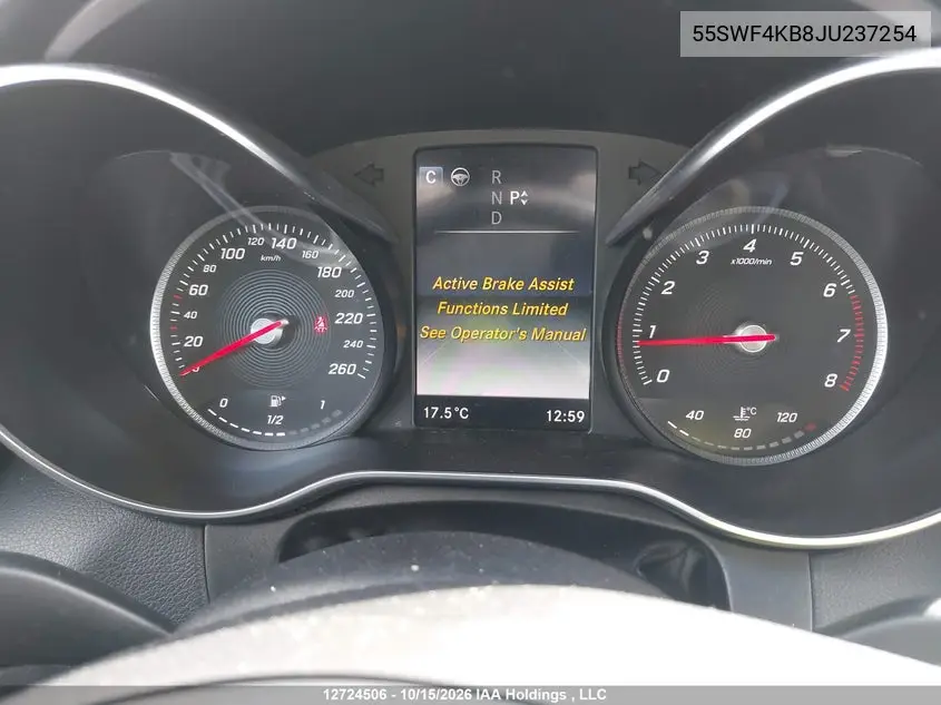 2018 MERCEDES C-KLASSE VIN 55SWF4KB8JU237254 — фото 7