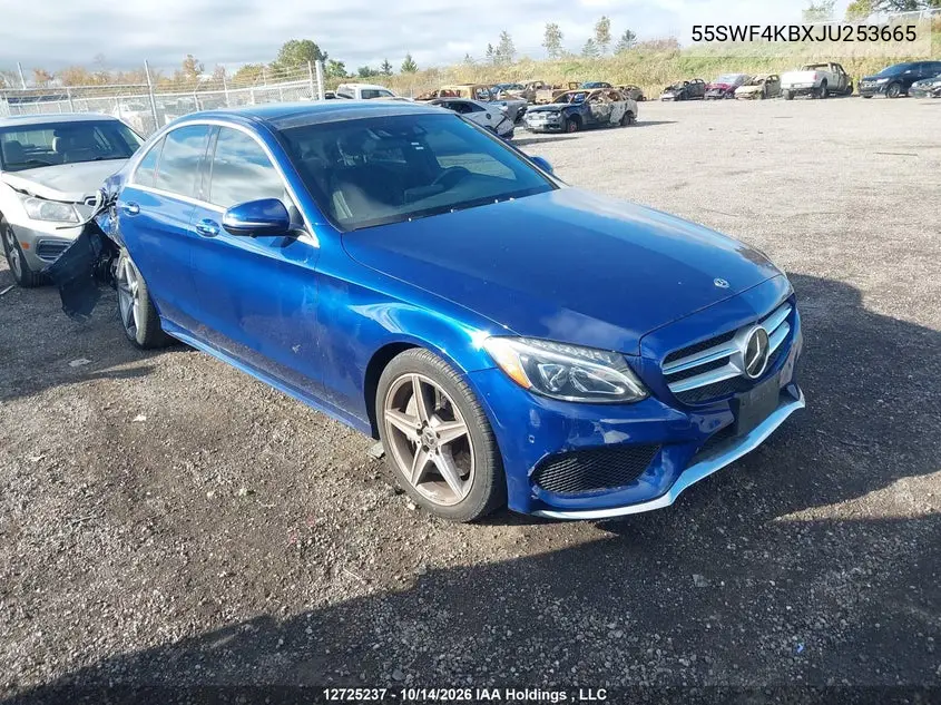 MERCEDES C-KLASSE 2018, VIN 55SWF4KBXJU253665