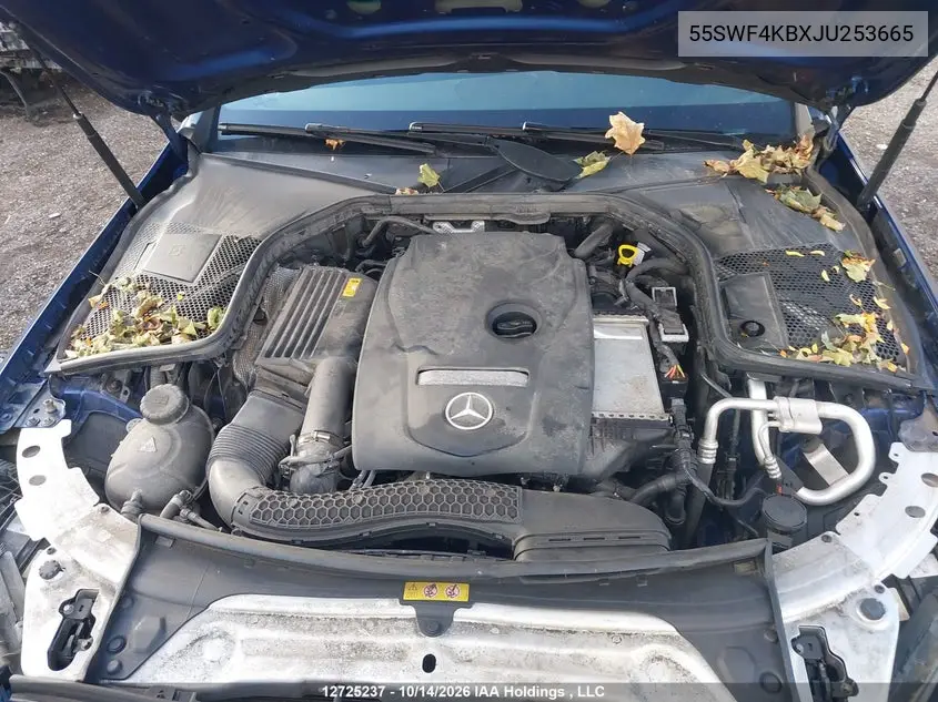 2018 MERCEDES C-KLASSE VIN 55SWF4KBXJU253665 — фото 10