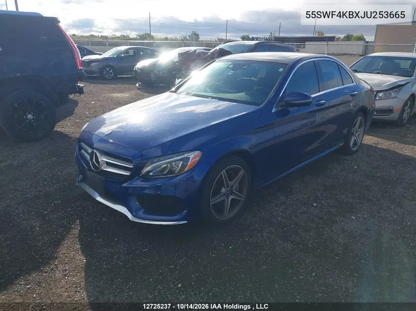 2018 MERCEDES C-KLASSE VIN 55SWF4KBXJU253665 — фото 2