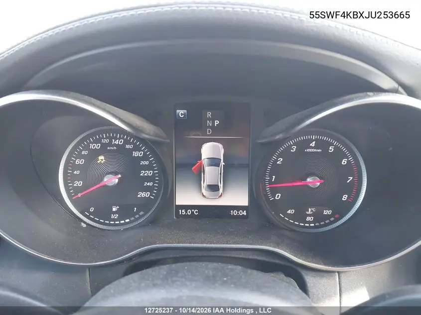 2018 MERCEDES C-KLASSE VIN 55SWF4KBXJU253665 — фото 7