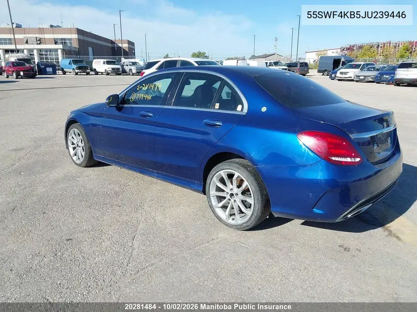 2018 MERCEDES C-KLASSE VIN 55SWF4KB5JU239446 — фото 3