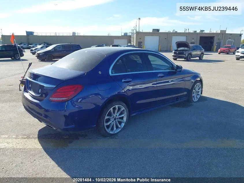 2018 MERCEDES C-KLASSE VIN 55SWF4KB5JU239446 — фото 4
