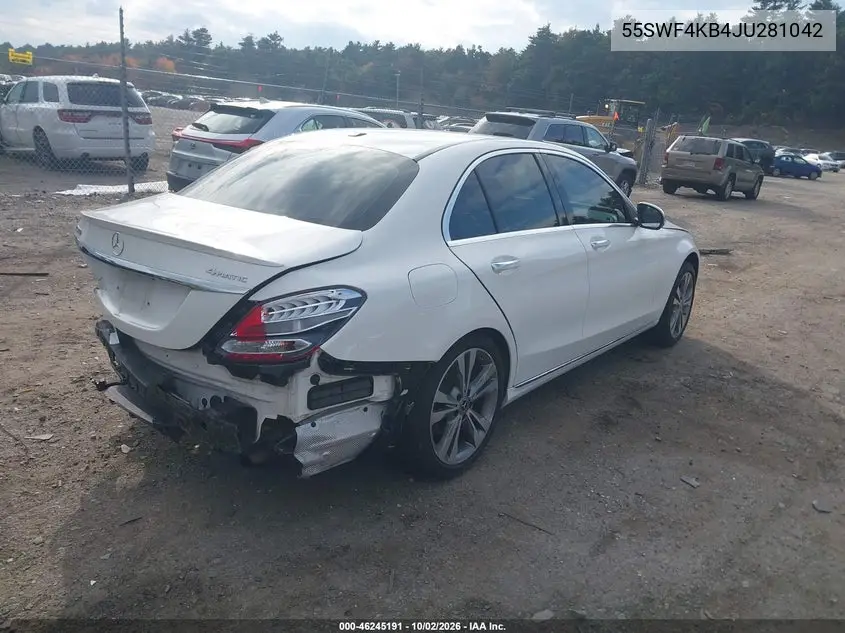 2018 MERCEDES C-KLASSE VIN 55SWF4KB4JU281042 — фото 4