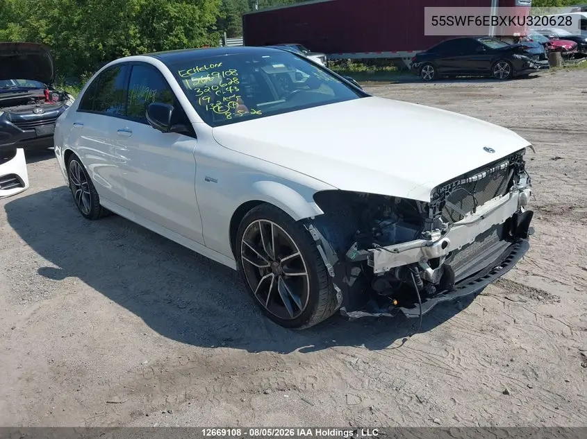 MERCEDES C-KLASSE 2019, VIN 55SWF6EBXKU320628