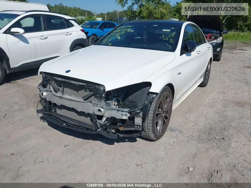 2019 MERCEDES C-KLASSE VIN 55SWF6EBXKU320628 — фото 2