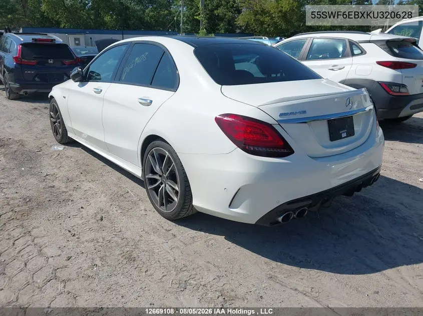 2019 MERCEDES C-KLASSE VIN 55SWF6EBXKU320628 — фото 3