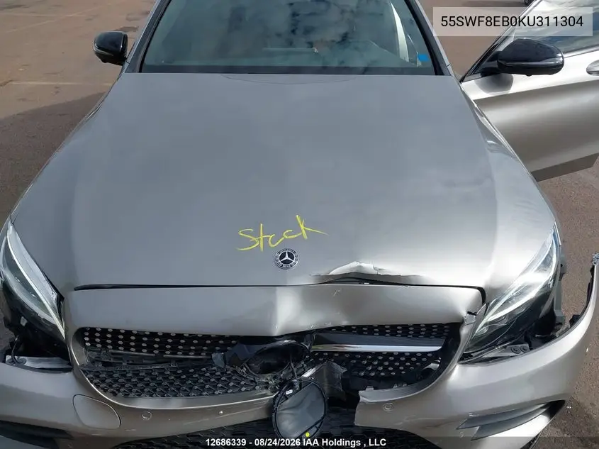 2019 MERCEDES C-KLASSE VIN 55SWF8EB0KU311304 — фото 10