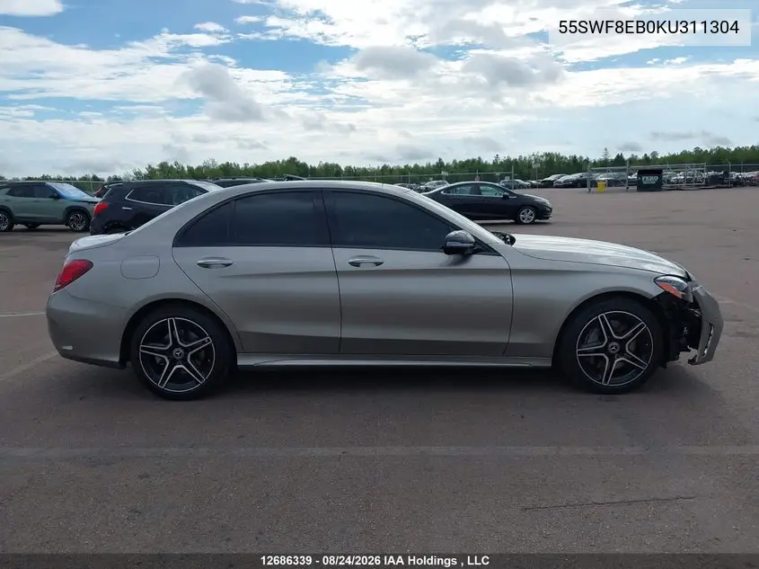 2019 MERCEDES C-KLASSE VIN 55SWF8EB0KU311304 — фото 13