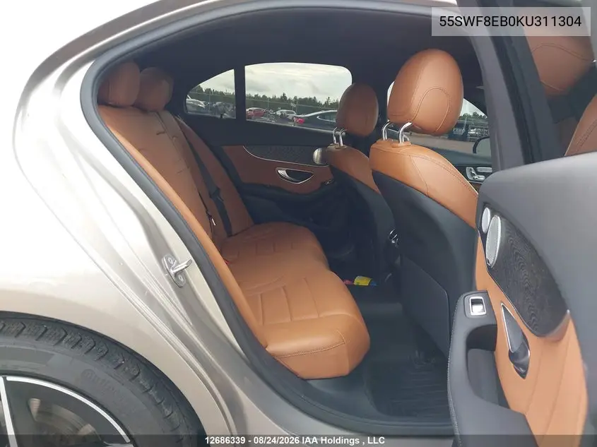 2019 MERCEDES C-KLASSE VIN 55SWF8EB0KU311304 — фото 8