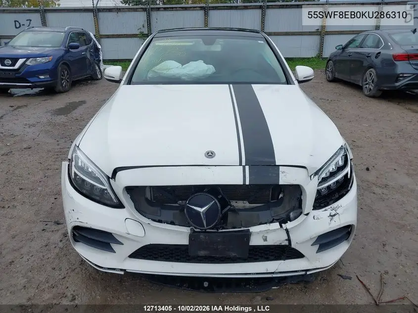 2019 MERCEDES C-KLASSE VIN 55SWF8EB0KU286310 — фото 12