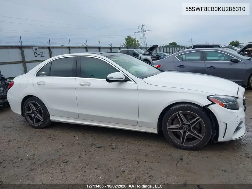 2019 MERCEDES C-KLASSE VIN 55SWF8EB0KU286310 — фото 13