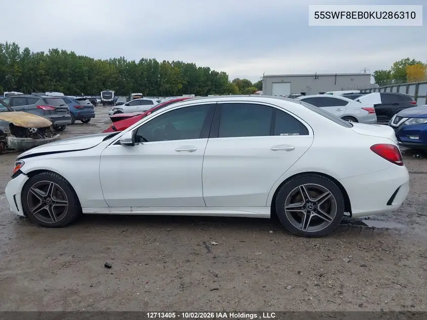2019 MERCEDES C-KLASSE VIN 55SWF8EB0KU286310 — фото 14
