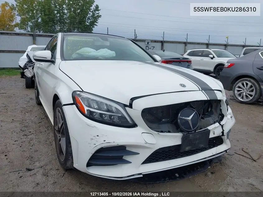 2019 MERCEDES C-KLASSE VIN 55SWF8EB0KU286310 — фото 19
