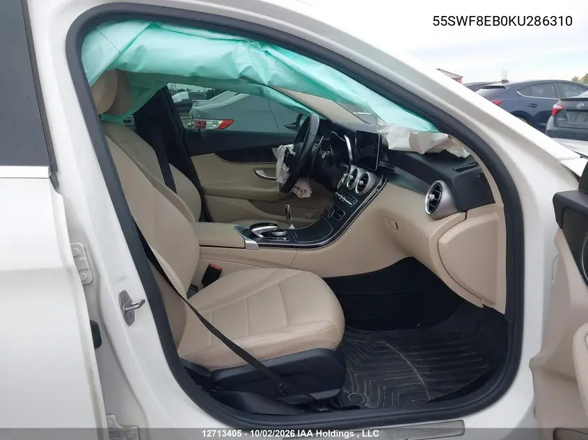 2019 MERCEDES C-KLASSE VIN 55SWF8EB0KU286310 — фото 5