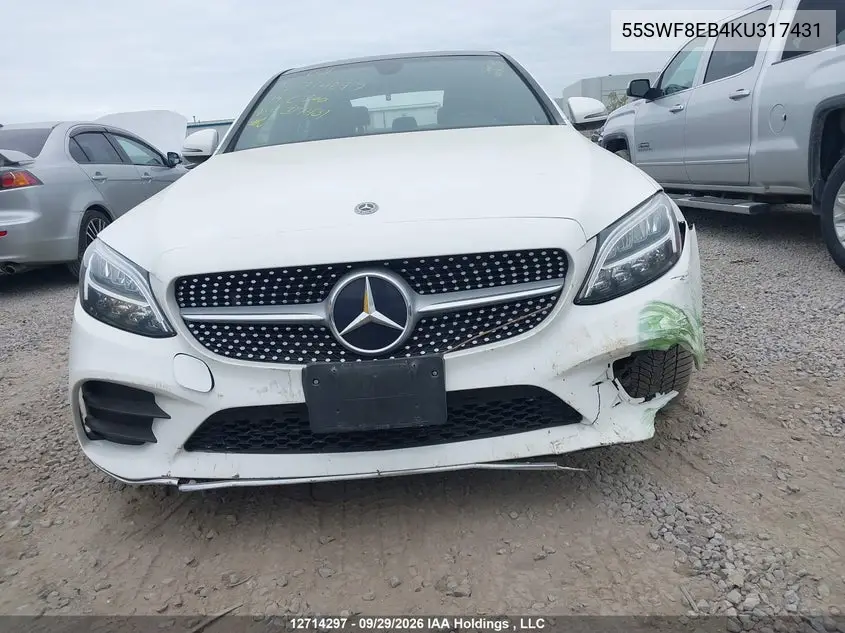 2019 MERCEDES C-KLASSE VIN 55SWF8EB4KU317431 — фото 12
