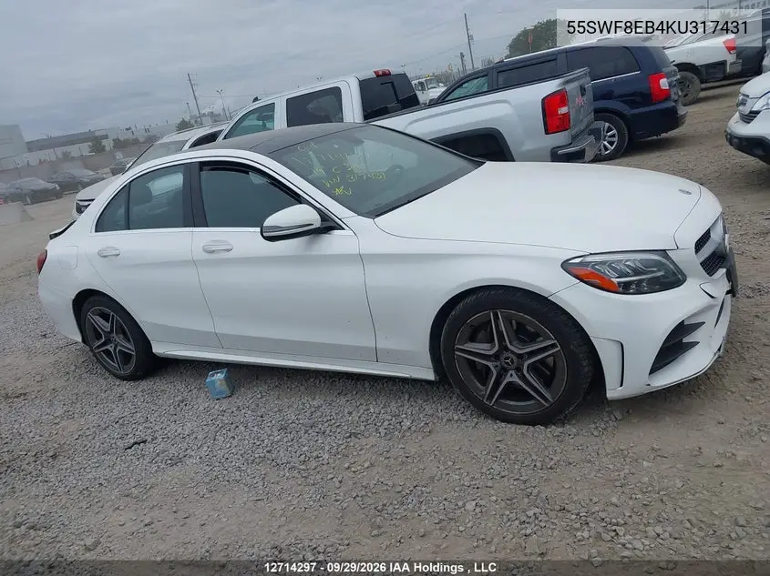 2019 MERCEDES C-KLASSE VIN 55SWF8EB4KU317431 — фото 13
