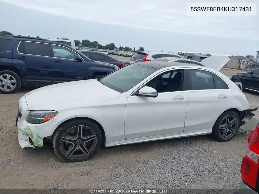 2019 MERCEDES C-KLASSE VIN 55SWF8EB4KU317431 — фото 14