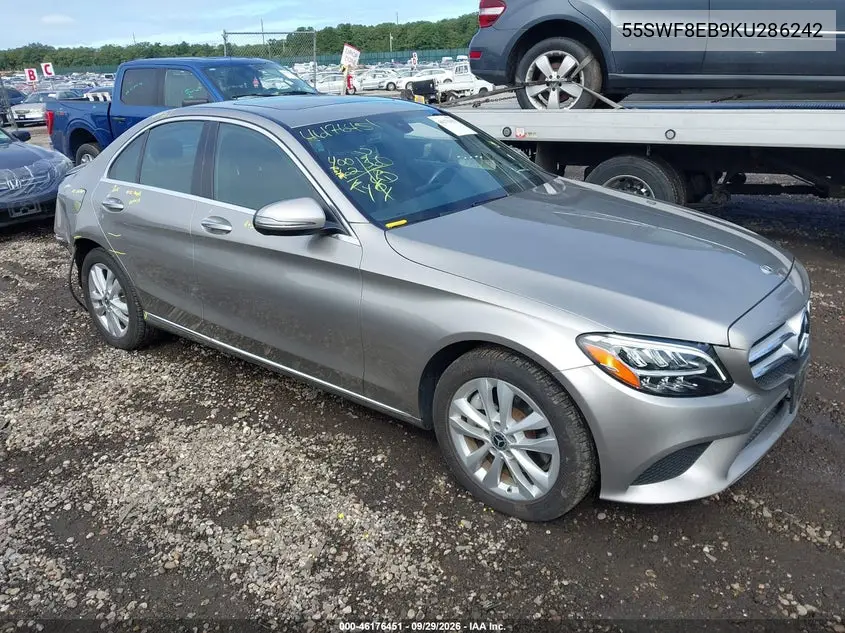 MERCEDES C-KLASSE 2019, VIN 55SWF8EB9KU286242