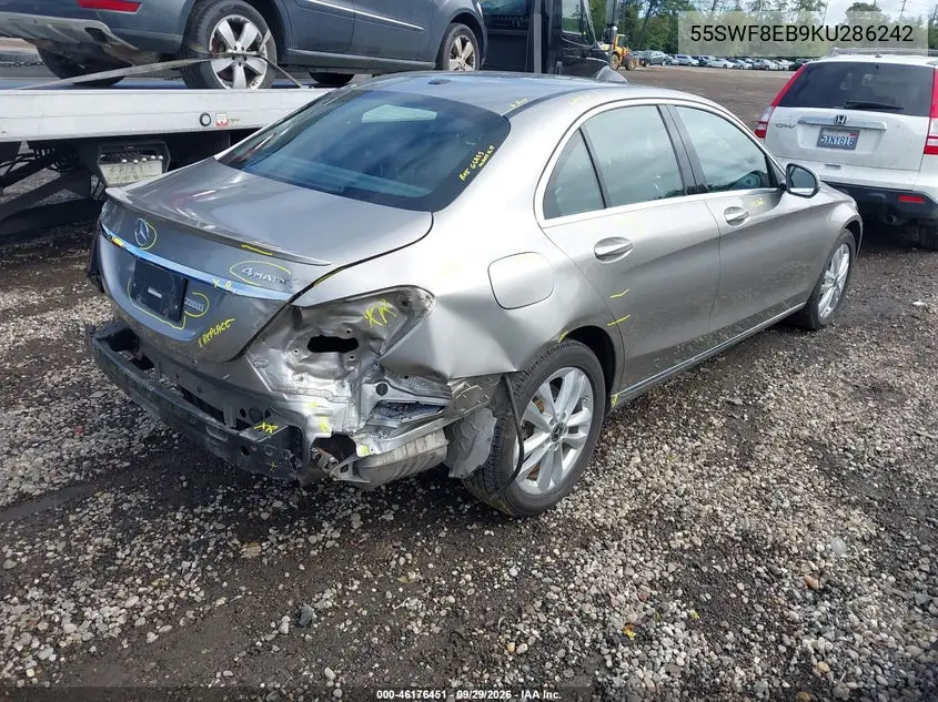 2019 MERCEDES C-KLASSE VIN 55SWF8EB9KU286242 — фото 4
