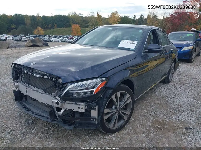 2019 MERCEDES C-KLASSE VIN 55SWF8EB2KU289838 — фото 2