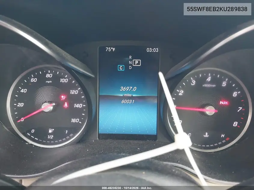 2019 MERCEDES C-KLASSE VIN 55SWF8EB2KU289838 — фото 7