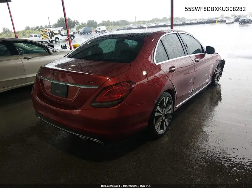 2019 MERCEDES C-KLASSE VIN 55SWF8DBXKU308282 — фото 4