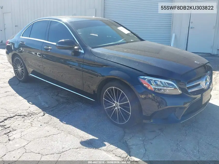 MERCEDES C-KLASSE 2019, VIN 55SWF8DB2KU303822