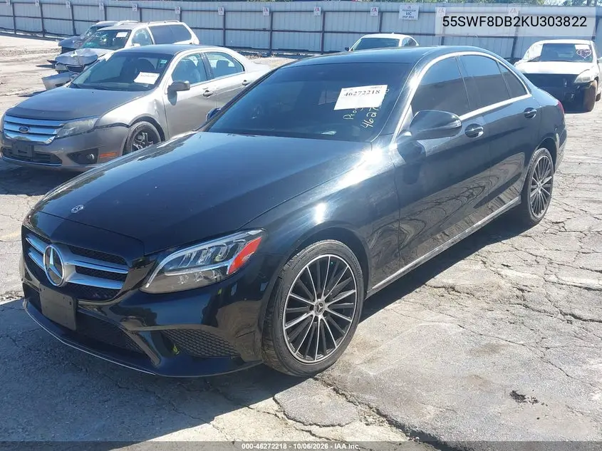 2019 MERCEDES C-KLASSE VIN 55SWF8DB2KU303822 — фото 2
