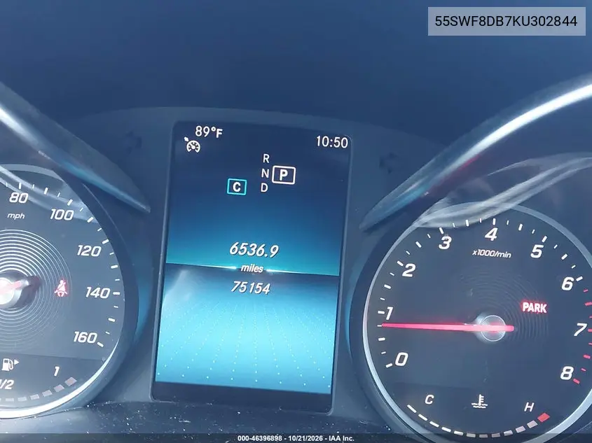 2019 MERCEDES C-KLASSE VIN 55SWF8DB7KU302844 — фото 15