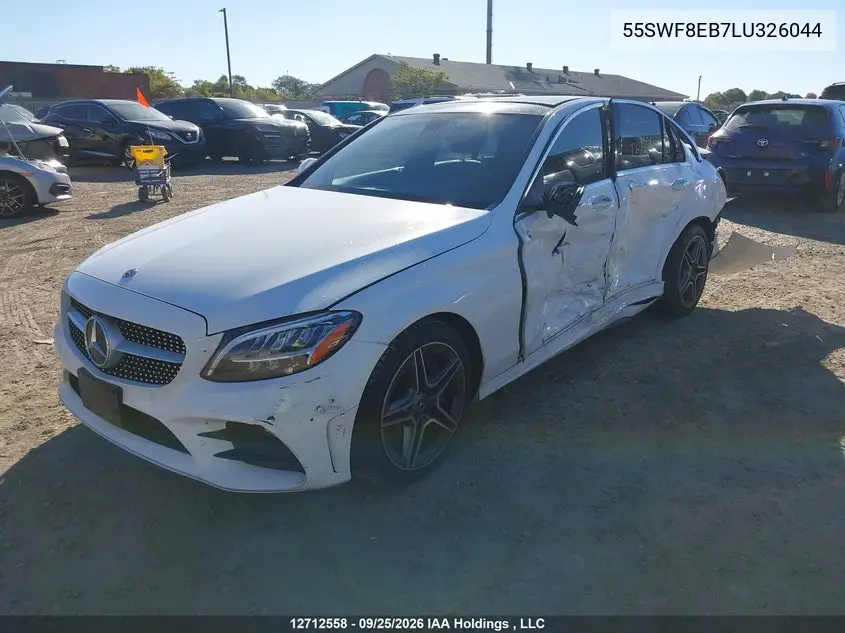 2020 MERCEDES C-KLASSE VIN 55SWF8EB7LU326044 — фото 2