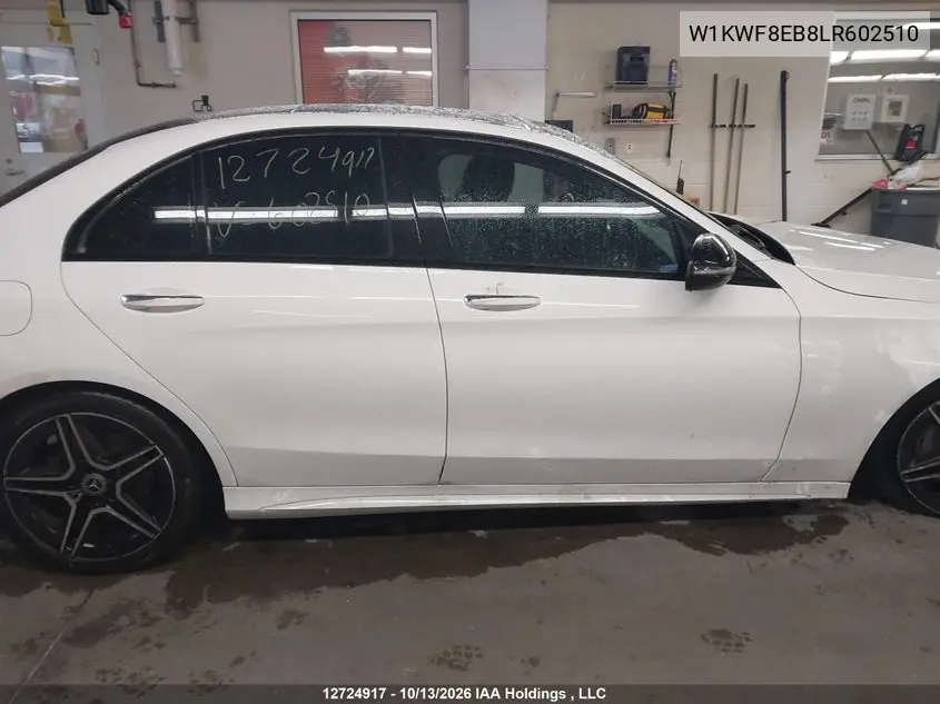 2020 MERCEDES C-KLASSE VIN W1KWF8EB8LR602510 — фото 14