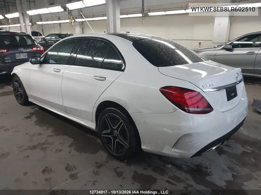 2020 MERCEDES C-KLASSE VIN W1KWF8EB8LR602510 — фото 3
