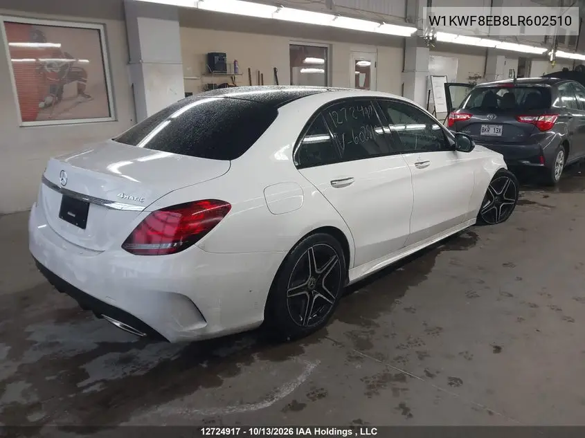 2020 MERCEDES C-KLASSE VIN W1KWF8EB8LR602510 — фото 4